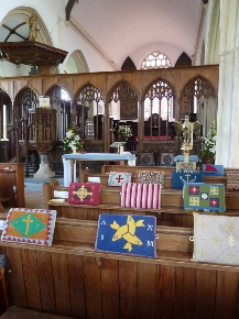 Interior of All Saints Church, North Molton. 