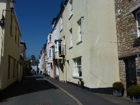The narrow streets of Topsham. 