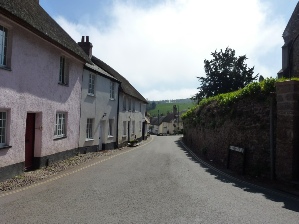 A street in the village of East Budleigh.