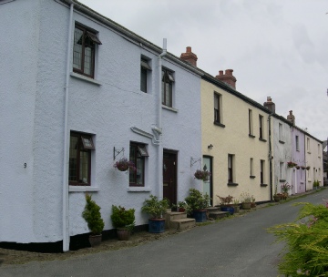 One of the few streets in the village of Langtree.