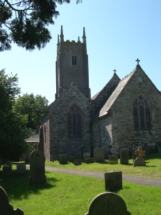 The church of St Giles in the village of Little Torrington.