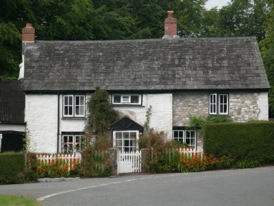 Cottages in the village of Newton St Petrock.