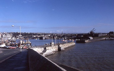A view across Plymouth and the docks.