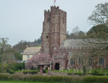 The church of St Andrew in Kenn, Devon.
