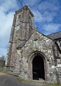 The entrance to All Saints Church, North Molton. 